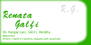 renata galfi business card