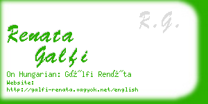 renata galfi business card